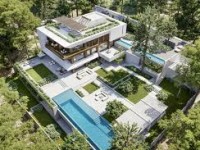 Biệt thự Thảo Điền - hệ cửa lùa khổ lớn và vách kính khung mảnh — ảnh 3